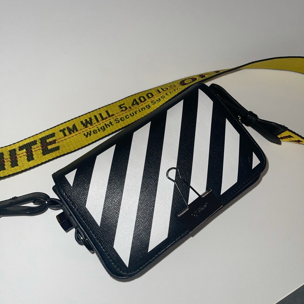 Off-white crossbody purse
